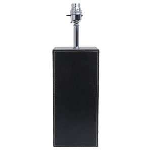 Rectangle Leather Lamp Base- Black