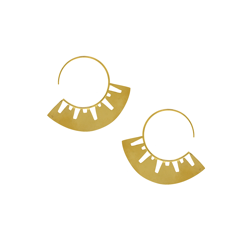Unbranded Rectangular Cut Hoops - Yellow Gold