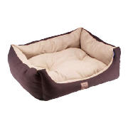Unbranded Rectangular faux suede pet bed medium size 60cm