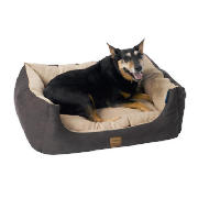 Unbranded Rectangular faux suede pet bed small size 50cm