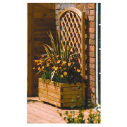 Unbranded Rectangular Planter with Lattice