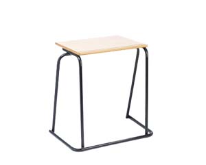 Rectangular stacking exam desk