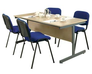 Unbranded Rectangular t-leg meeting table