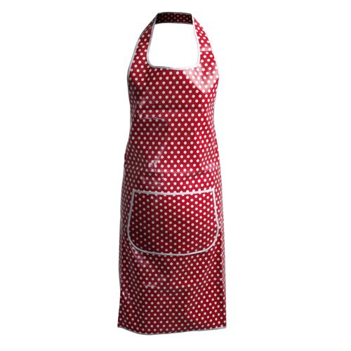 Unbranded Red and White spot Wipe Clean Apron