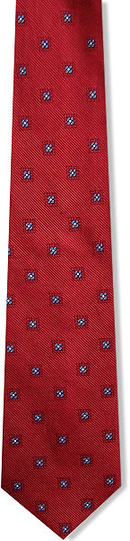 Red Blue Flowers Tie