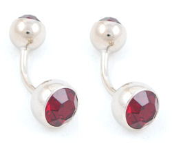 Unbranded Red Crystal Ladies Cufflinks
