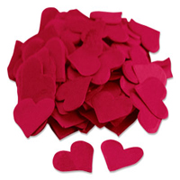 red heart paper confetti