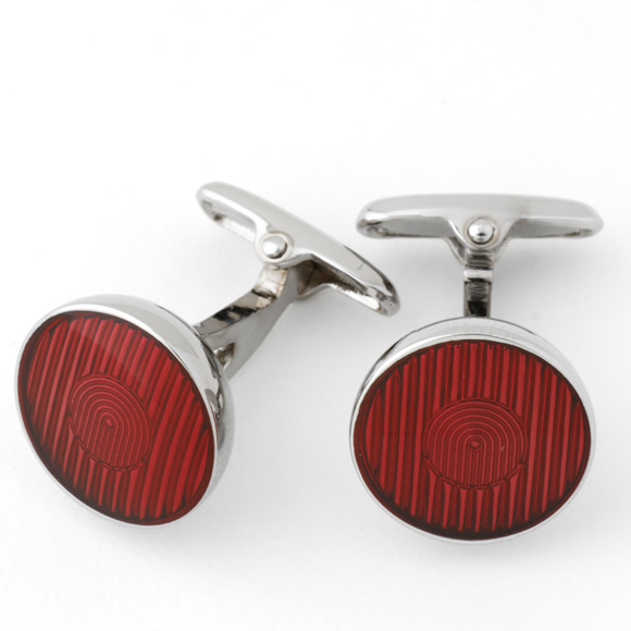 Unbranded Red Longham Circle Cufflinks