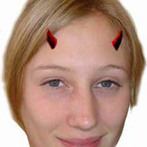 Unbranded RED MET SPIKE HORNS