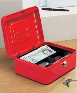 Red Metal Cash Box