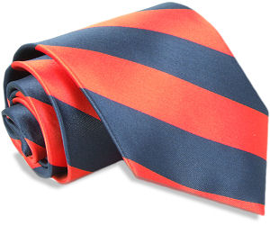 Unbranded Red Navy D/Stripe Tie