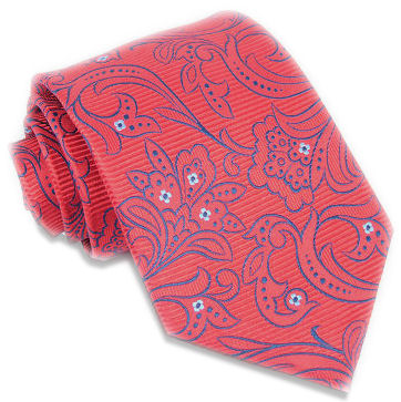 Unbranded Red Paisley Silk Tie