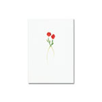 red roses thank you card