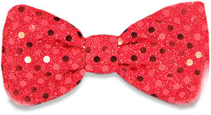 Unbranded Red Sequin Bow Tie