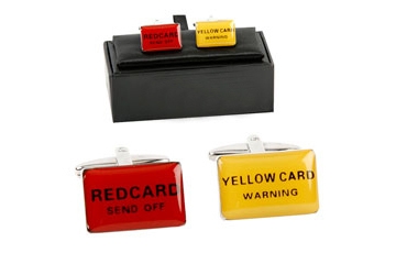 Unbranded Red/Yellow Card Ref Cufflinks PTAN37