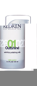 Outshine 01 anti-frizz polishing milk Defy frizz with super shine and clean definition. Light cream