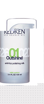 Outshine 01 anti-frizz polishing milk Defy frizz with super shine and clean definition. Light cream