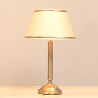 Reeded Complete Table Lamp Brass