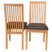 Unbranded Reena Slat Back Pair Of Chairs