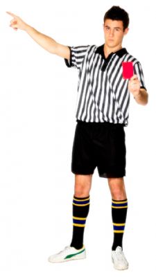 This excellent quality referee costume comes with shirt and trousers Chest 42-44`` / 106-111cms