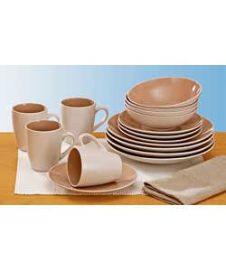 Reflex 16 Piece Sand Stoneware Dinner Set