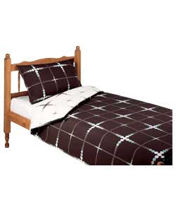 Reflex Single Duvet Cover Set - Chocolate