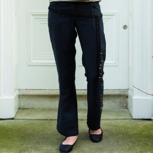 Unbranded Regular Length Classic Hemp Trousers with Macrame Belt