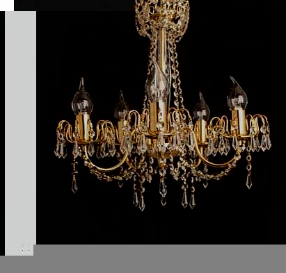 Unbranded Reims Crystal 5 Light Chandelier - Gold