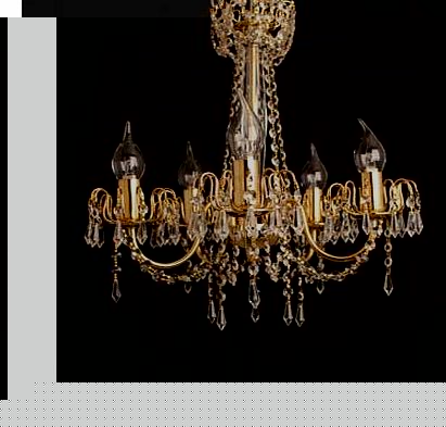 The Reims Chandelier is beautifully draped in sparkling crystals and beads making it a perfect grand statement. Bulb covers in flame shaped glass add an authentic touch. Hung in your living room or hallway this centrepiece will add glamour and style 