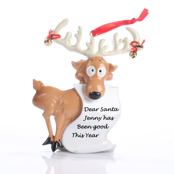 Unbranded Reindeer Scroll Ornament