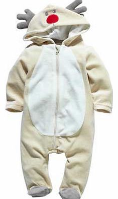 Unbranded Reindeer Unisex Brown All in One - 0-3 Months