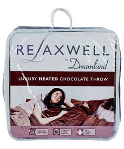 Relaxwell by Dreamland Luxury Heated Chocolate Throw