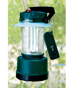 Hi gear remote control lantern with 9 watt U tube for extra brightness. Weather proof with multi pos