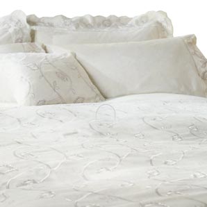 Renaissance Duvet Cover- White- Double