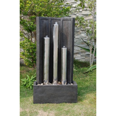 Unbranded Resin and Stainless Steel Tubes Water Feature