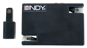 Retractable RJ-45 CAT 5 UTP Cable with RJ-12