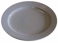 Unbranded Reusable plates in plain white, PACK of 6
