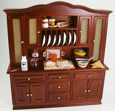 This is a Genuine Reutter Porcelain 1:12 Scale Dolls House Miniature Kitchen Cabinet with