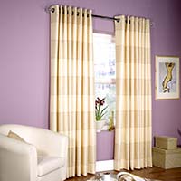 Rhapsody Curtains Lined Eyelet Oyster 132 x 229cm