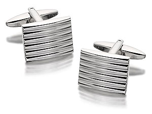 Unbranded Ribbed design Swivel Bar Cufflinks - 015325