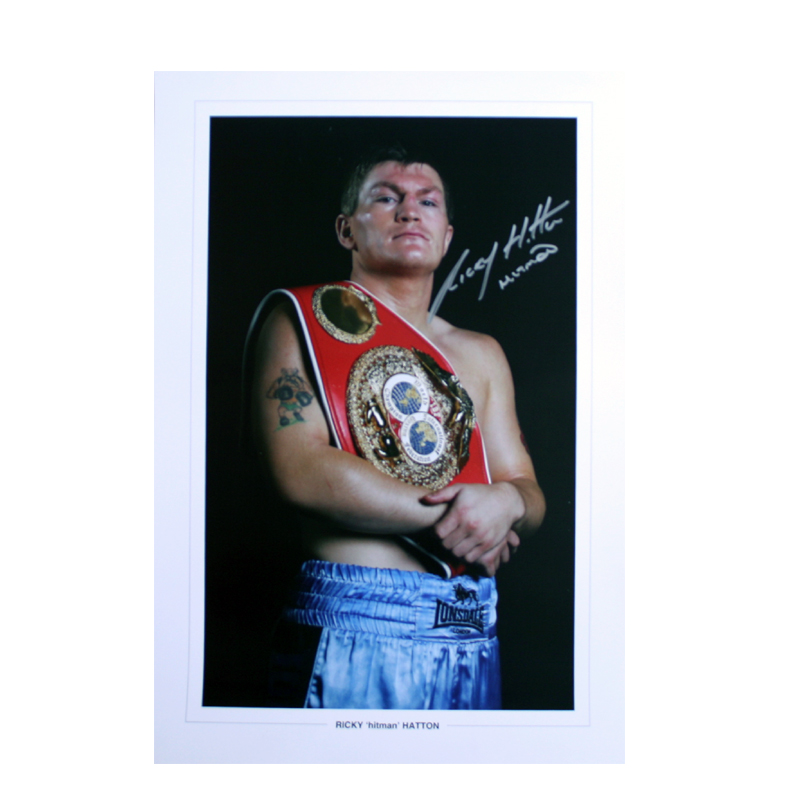 Unbranded Ricky Hitman Hatton Signed Print: Portrait Of A Champion
