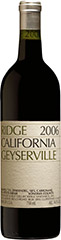 Unbranded Ridge Geyserville Zinfandel 2006 RED USA