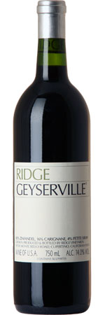 Unbranded Ridge Geyserville Zinfandel 2011, Alexander Valley