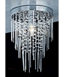 Unbranded Riga Clear Glass Beads and Rods Ceiling Flush