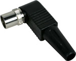 · Standard TV aerial (male) plug with right-angled cable entry · Screw terminal for central conduc
