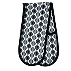 Unbranded Ripple double oven glove - Black