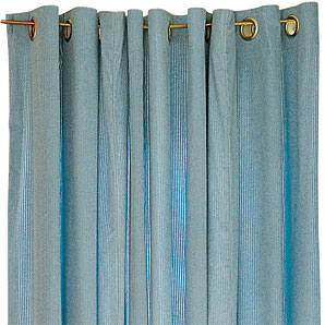 Ripple Eyelet Curtains- Duck Egg- W190 x Drop 182cm