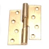 Unbranded Rising Butt Hinge Electro Brass Plated Left Hand 4in (100mm) In Pairs
