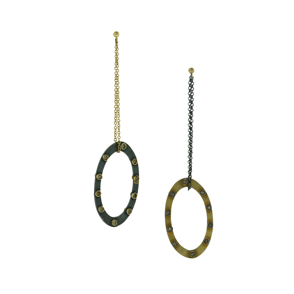 Unbranded Riveted Hoop Earrings