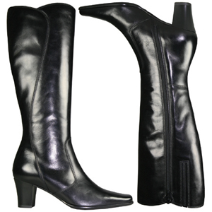 A classic knee high boot from Jones Bootmaker. Features chiseled toe, shaped top and is full zip fas